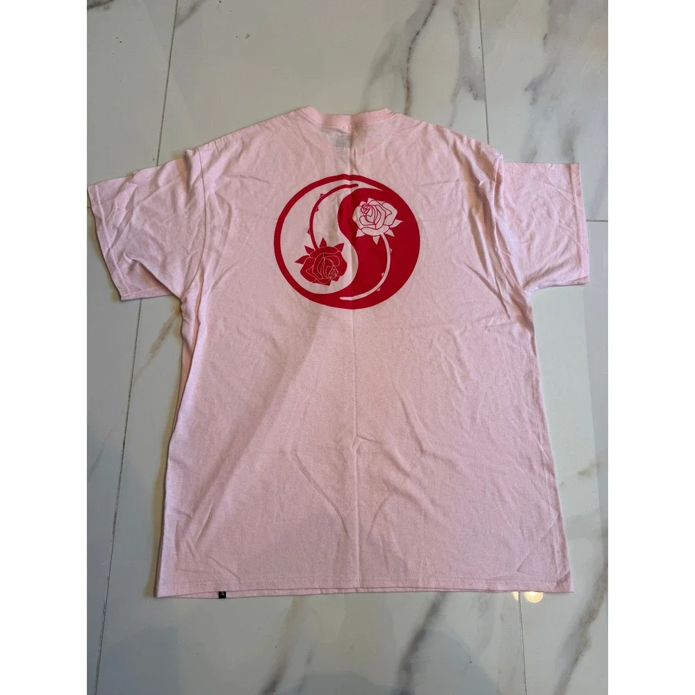 HUF Mens Pink Yin Yang Rose Graphic T-Shirt Short Sleeve Crew Neck XL - Picture 4 of 4
